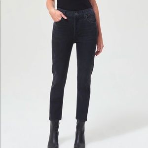 AGOLDE high rise straight crop stretch jean 25